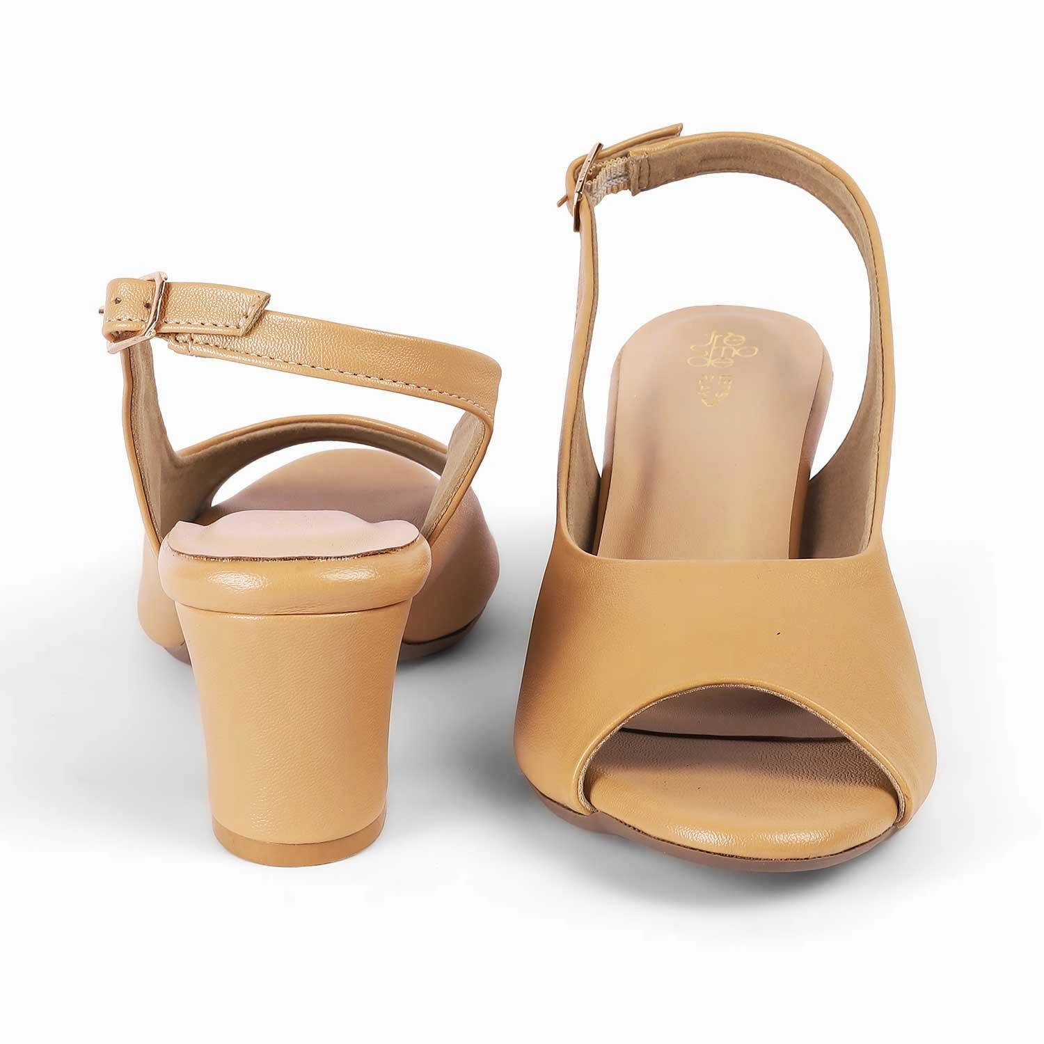 No Heel Knee High Boots Tresmode Edee Beige Women's Dress Block Heel Slingback Pumps