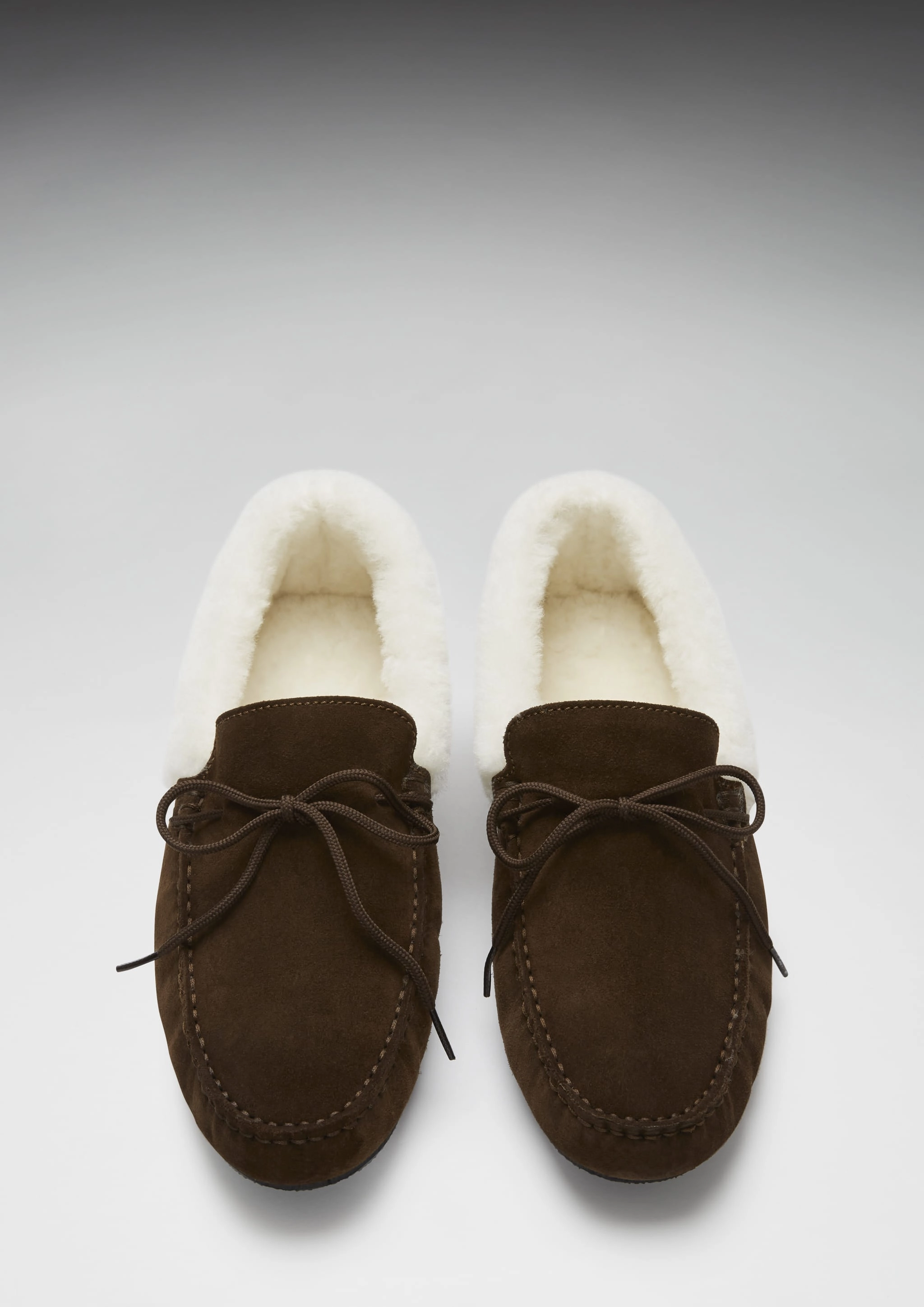 Casual Comfort Slippers, sheepskin, brown suede