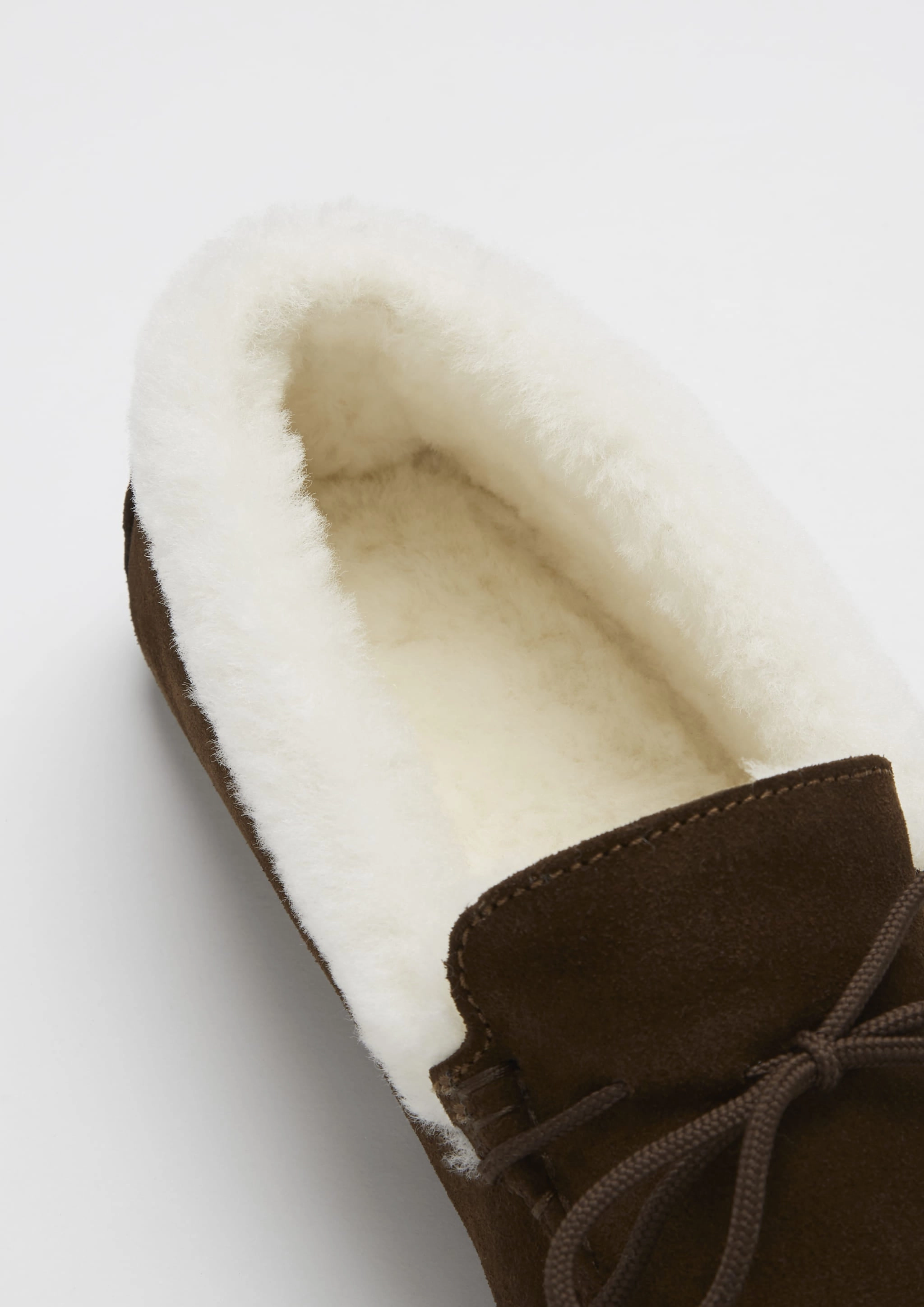 Slippers, sheepskin, brown suede Childrwn Casual Shoes
