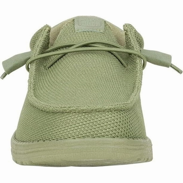 Hey Dude Wally Funk Mono Men's Olive Green Slip-On Casual Shoes Casual Comfortable Work Shoes