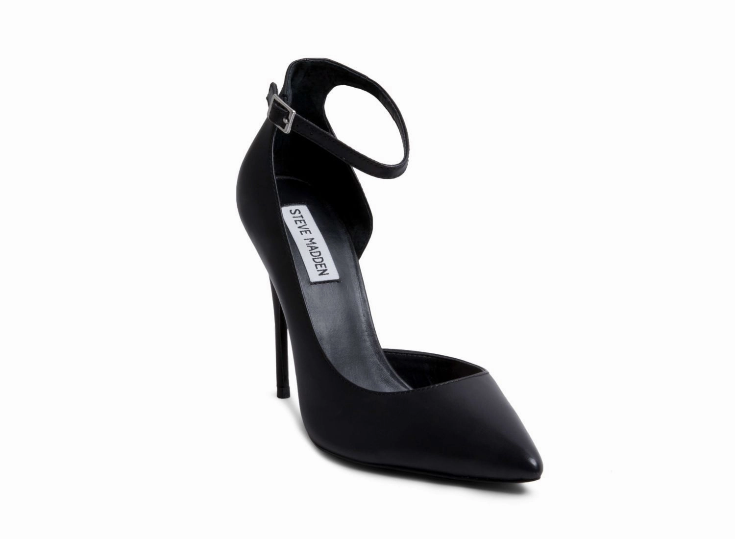 TAFFIE BLACK LEATHER Ron Desantis Heels