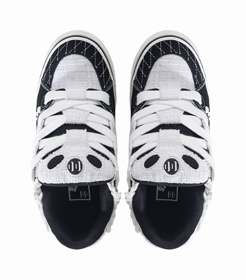 Ollieskate Cushioning Abrasion Resistant Lightweight Low top Skateboard Shoes Unisex Black White Big Mens Casual Shoes