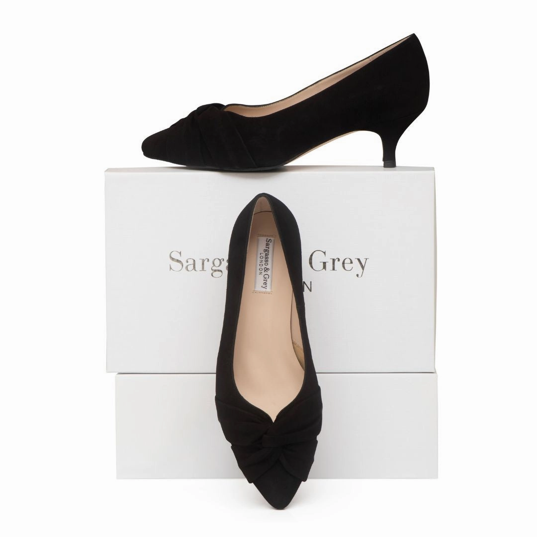 High Heels Description Tandi Extra-Wide Fit Kitten Heels - Black Suede