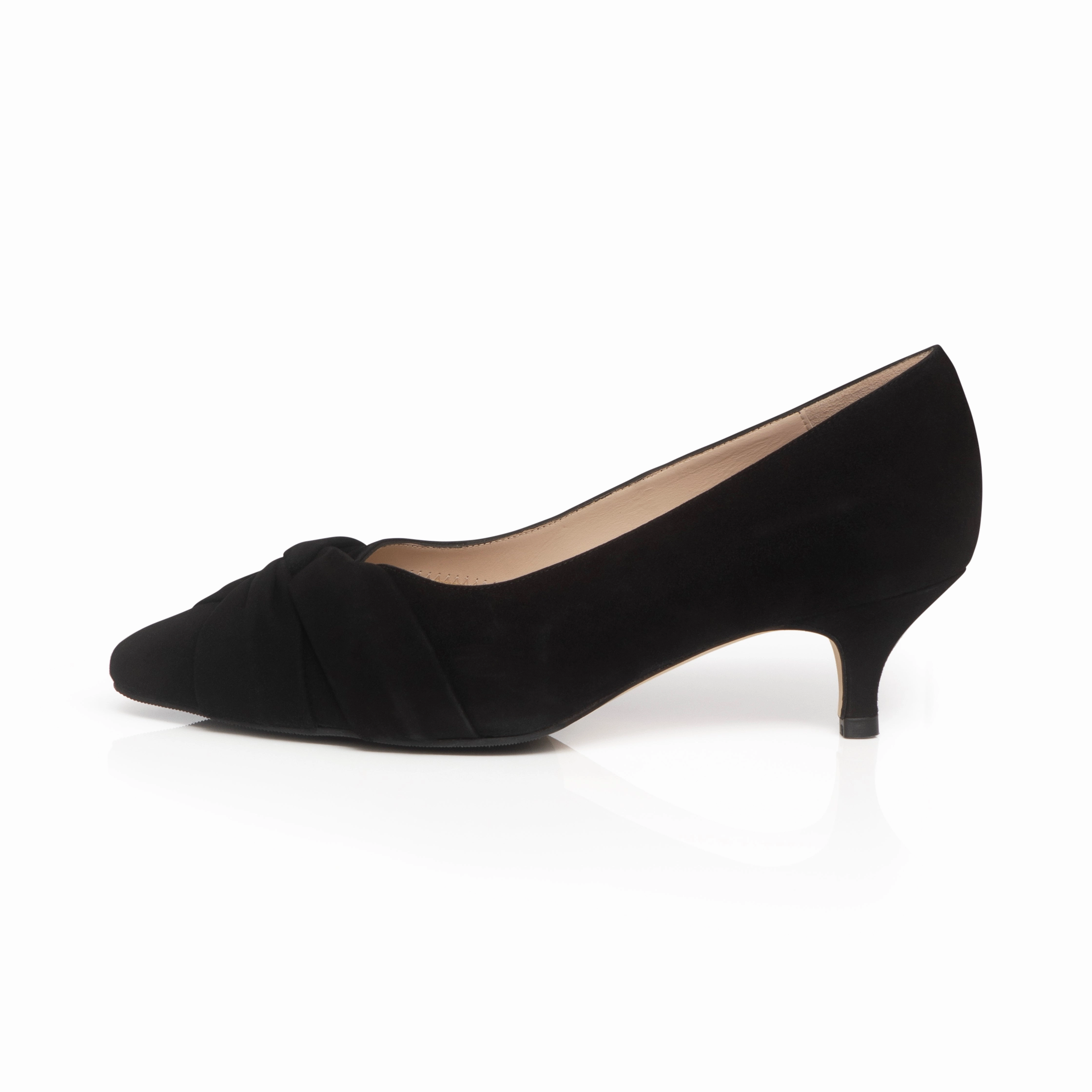 Heels Shoes Tandi Extra-Wide Fit Kitten Heels - Black Suede