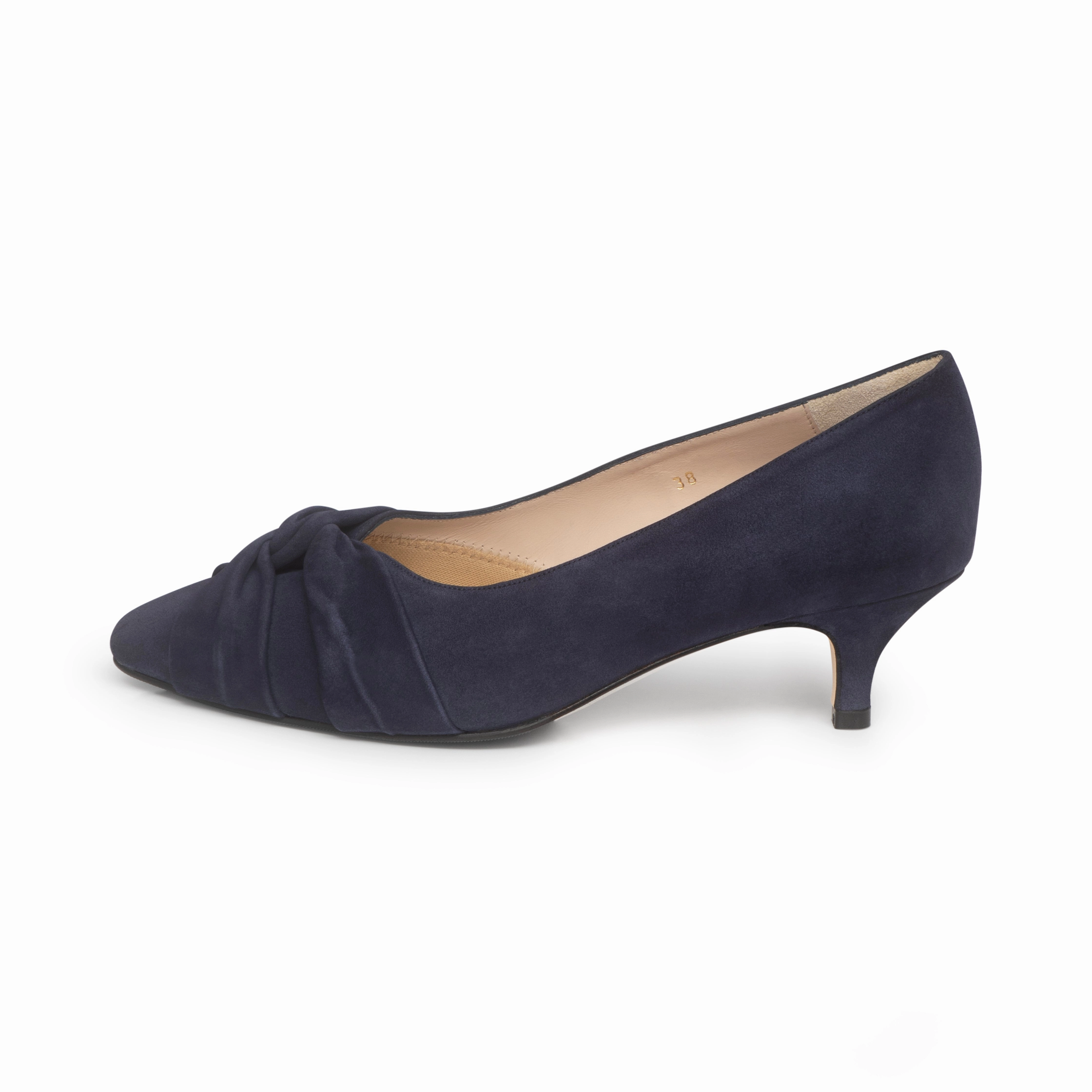 Perfume With Shoe Tandi Extra-Wide Fit Kitten Heels - Navy Suede