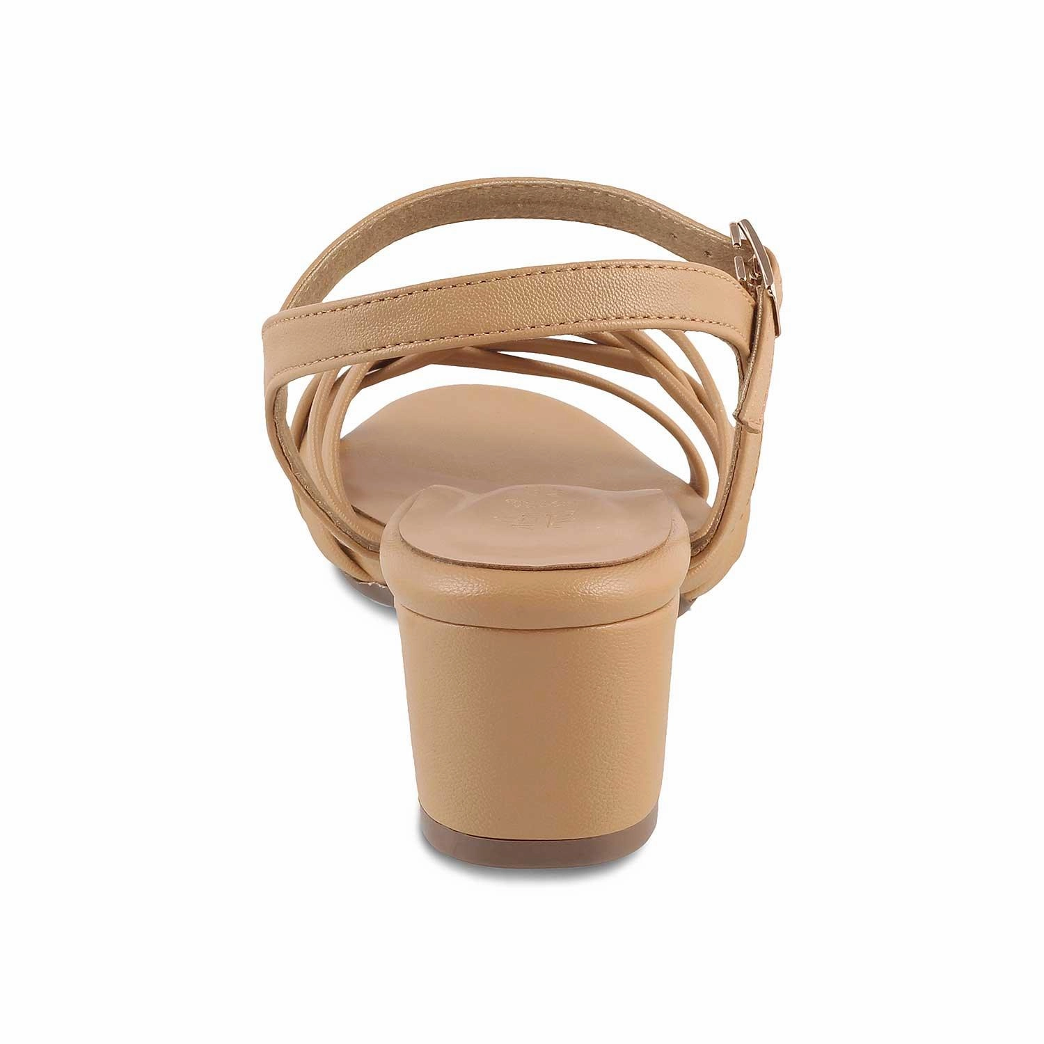 The Crossem Beige Women's Dress Block Heel Sandals Tresmode Flatform Gladiator Sandals