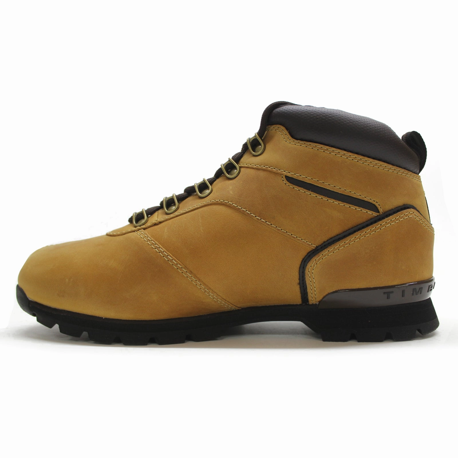 Slip Resistant Hiking Boots Timberland Splitrock Mid Hiker Nubuck Men's Lace Up Wheat Boots