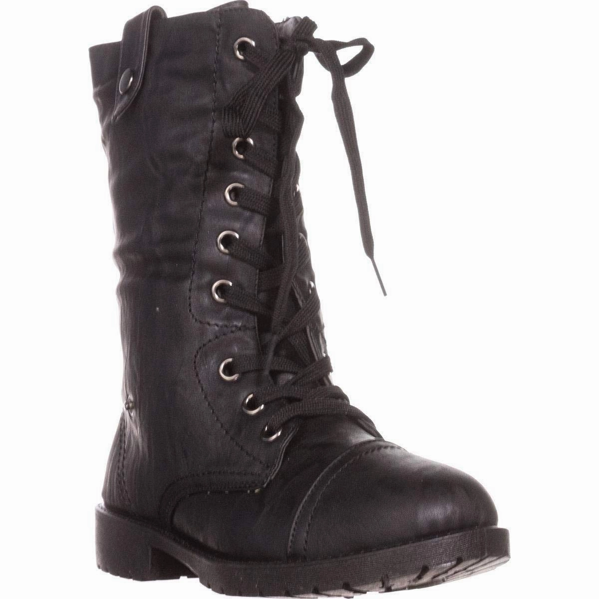 Combat Boot Lace Code Wanted Colorado Combat Boot with Fold-Over Knit Detail