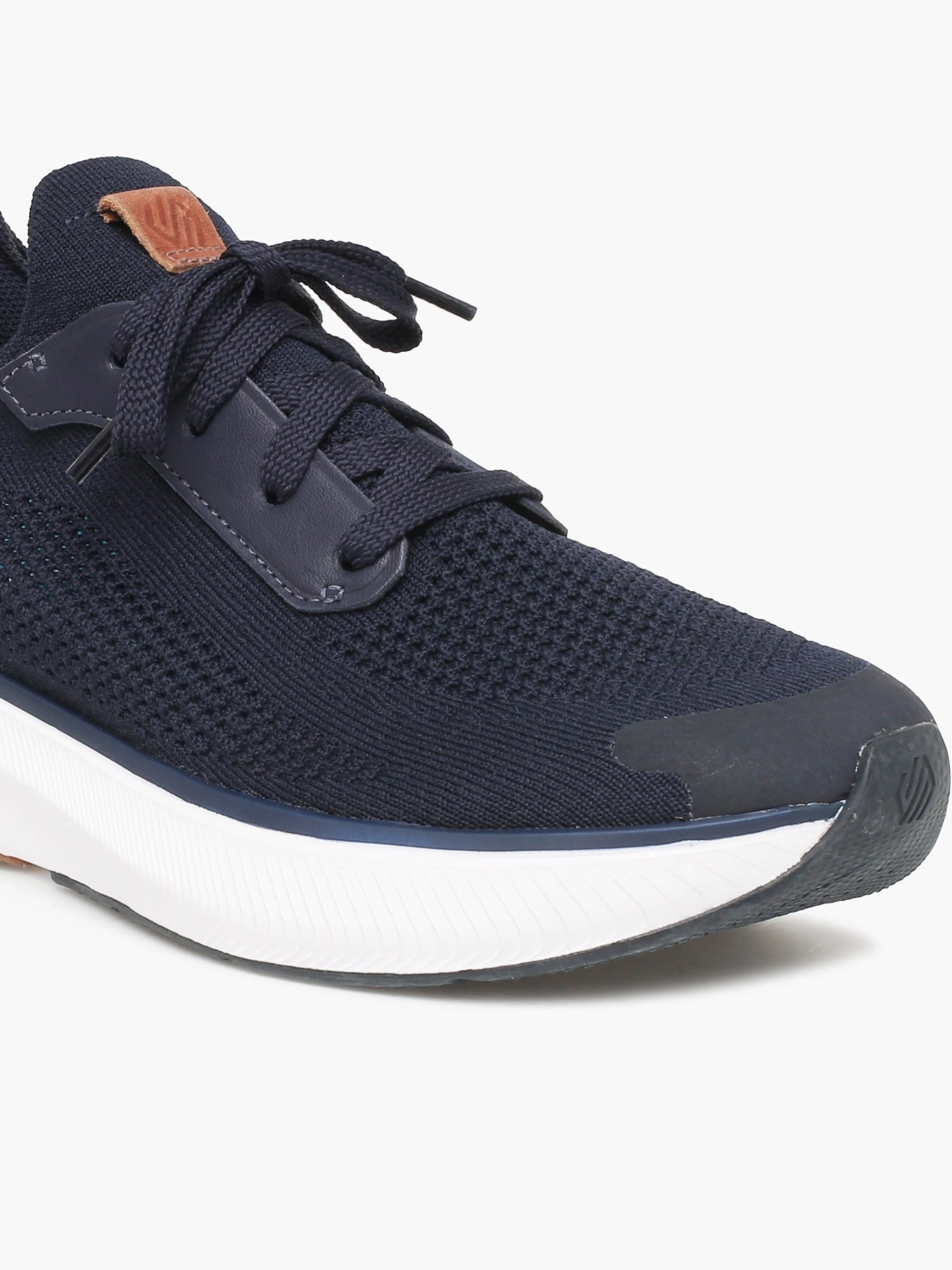 Slipper Flats Shoes Miles Knit Laceup Navy Knit