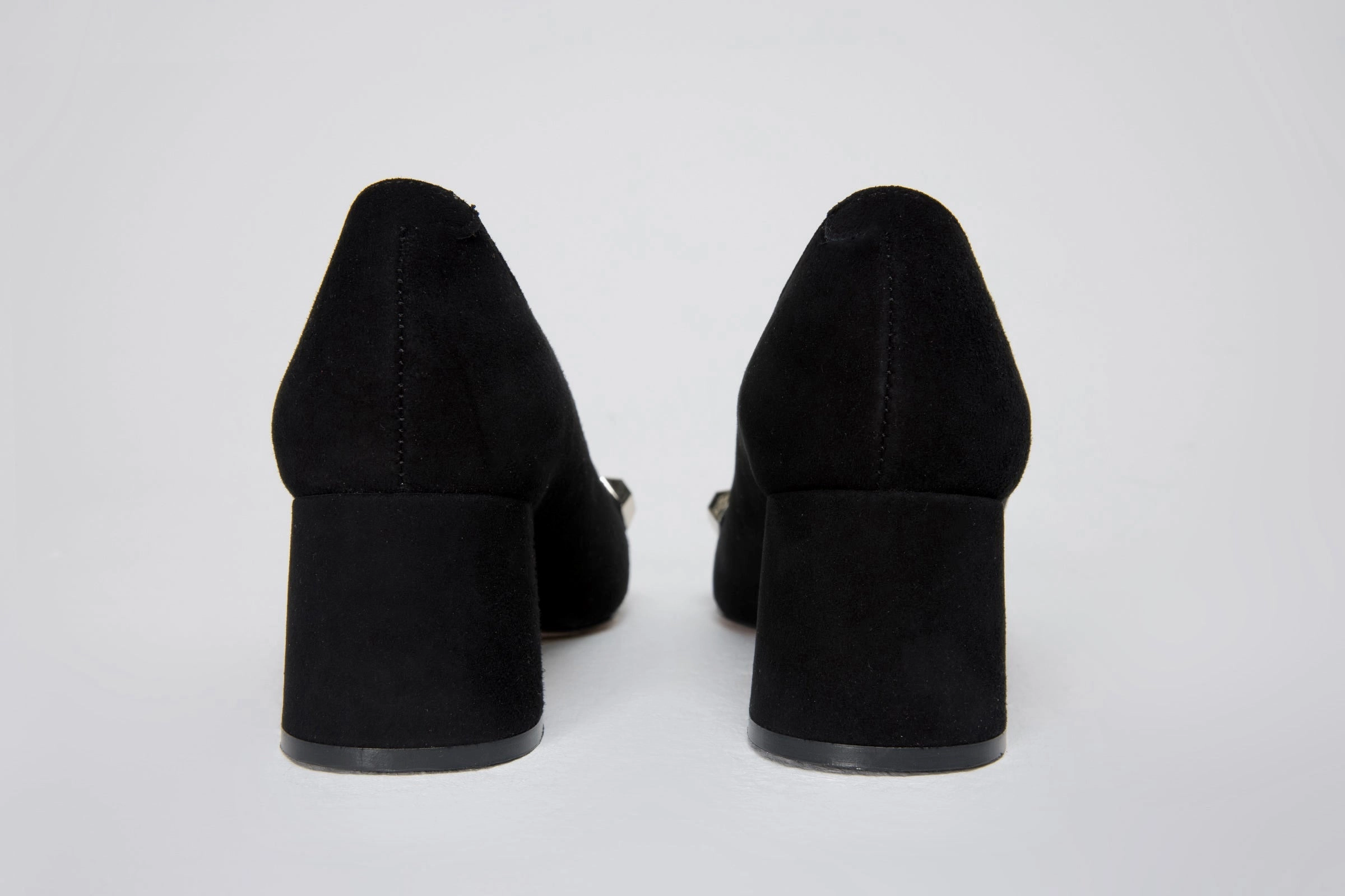 The Olney Black Suede Leather Block Heel Pump Women Shoe High Heel Website