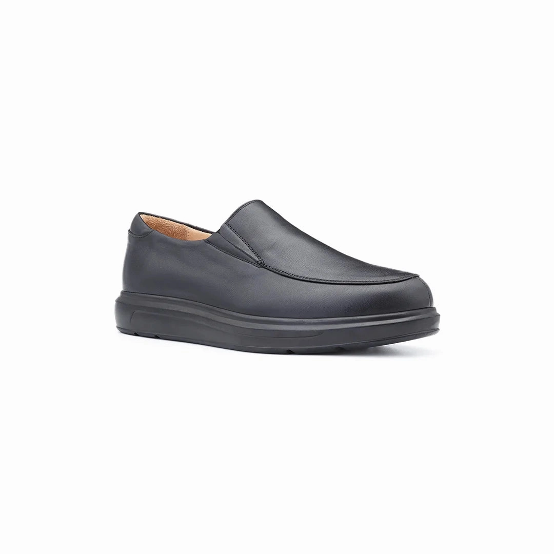 Flat Shoes With Peep Toe Preston  Mens Wide Fit Orthopedic Slip-On Walking Shoes (TDO 209-M)