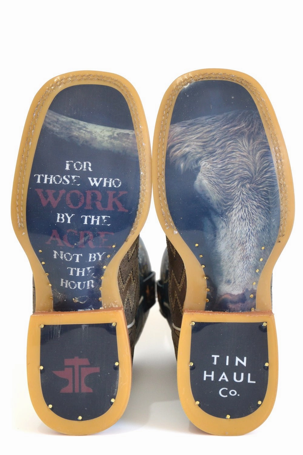 Tin Haul Mens Lightning Strikes Tan Leather Cowboy Boots Haix Fire Boots