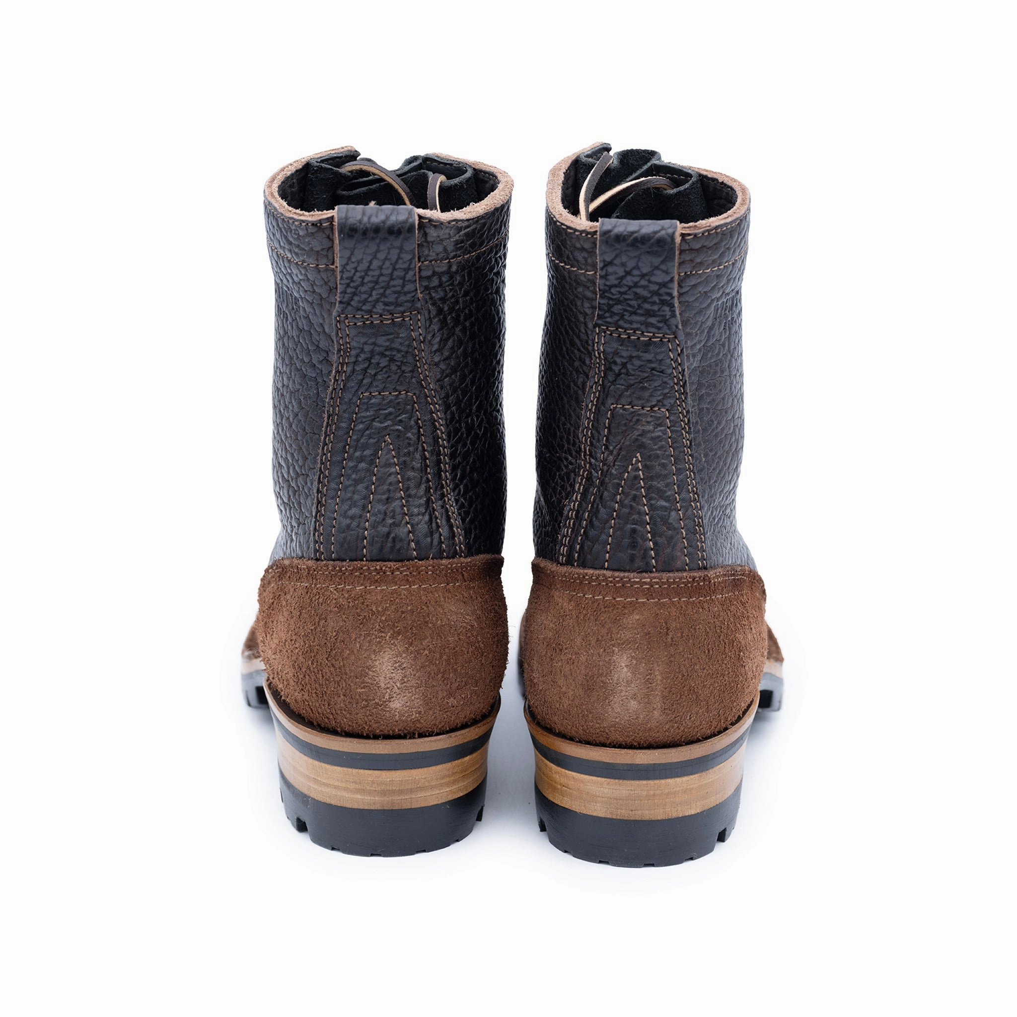 Drews 8-inch Bison Logger - Mahogany Slip On Western Work Boots