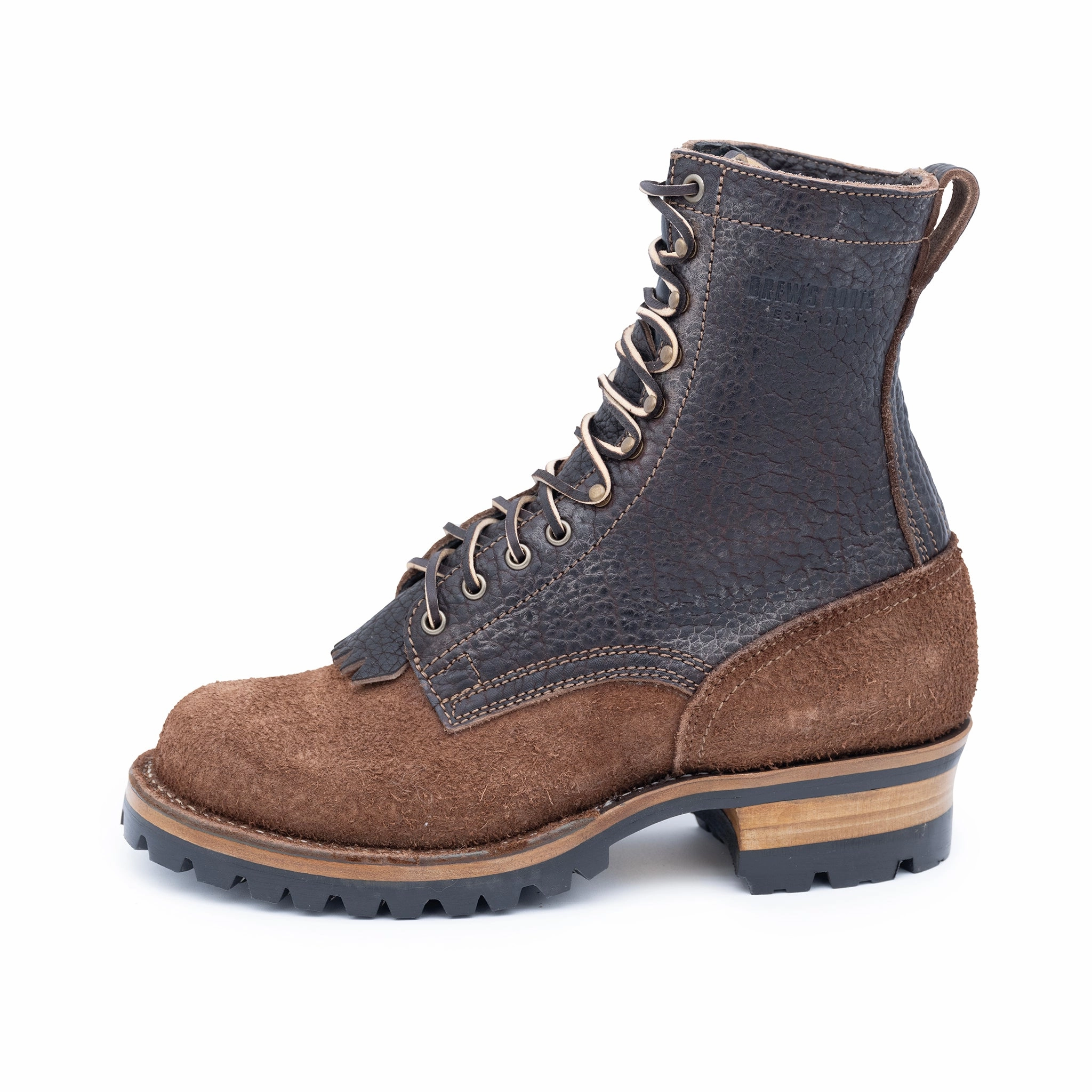 Work Boots On Clearance Drews 8-inch Bison Logger - Mahogany