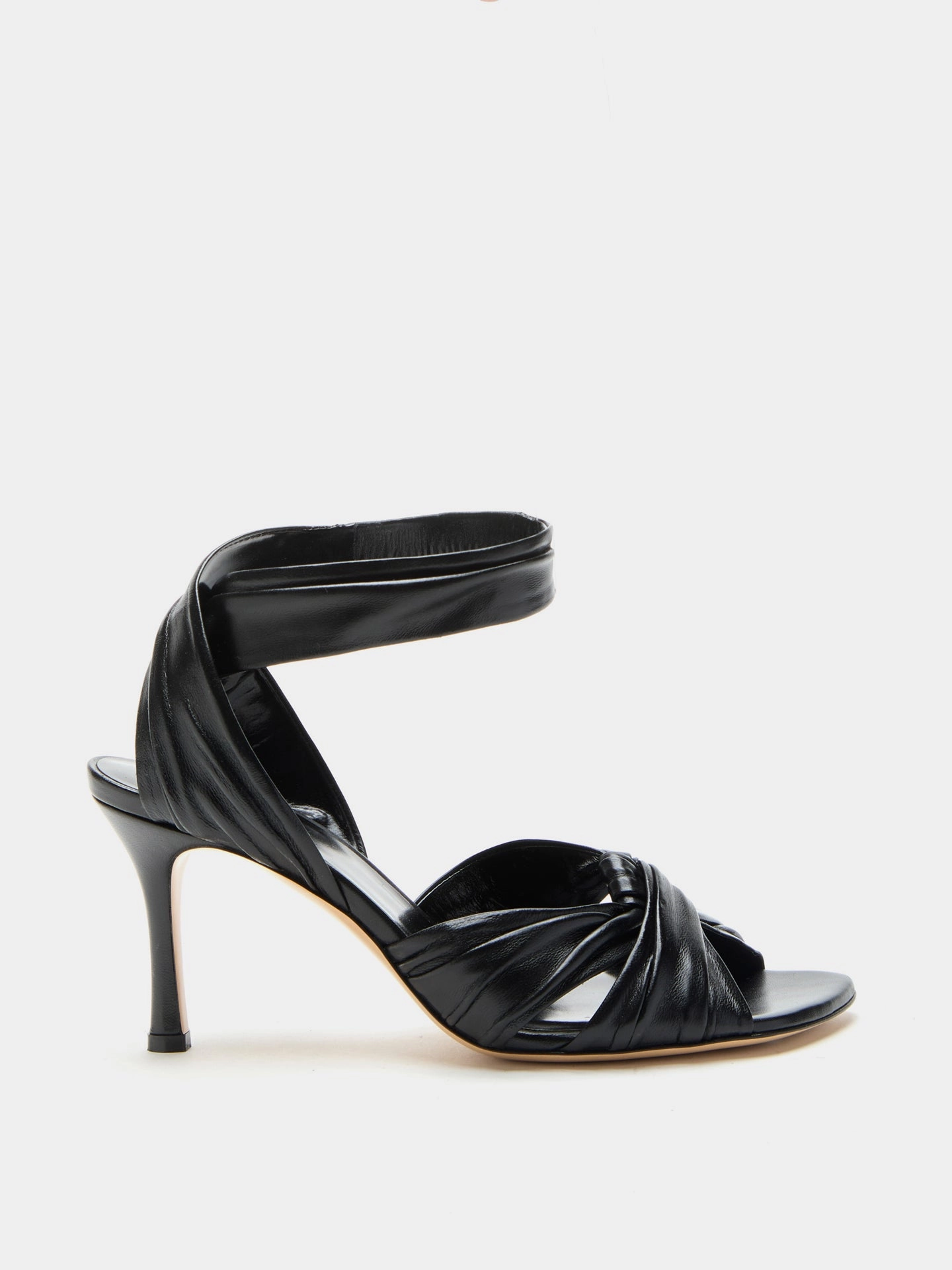 High Heel Planter Antonia Pump / Black Leather