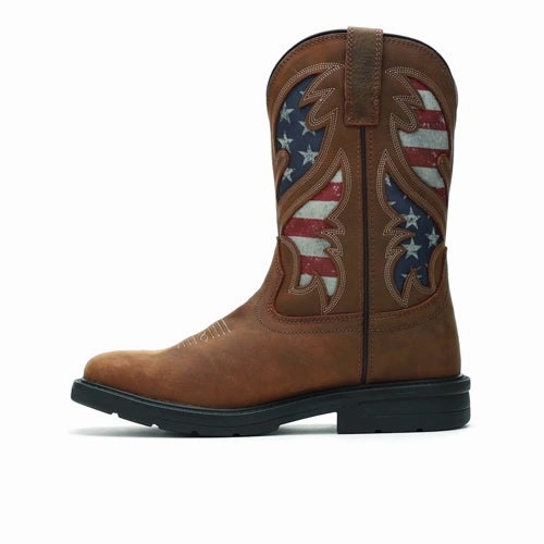 Men's Rancher Flag Steel-Toe Wellington Work Boot Work Boots With Steel Toe Caps