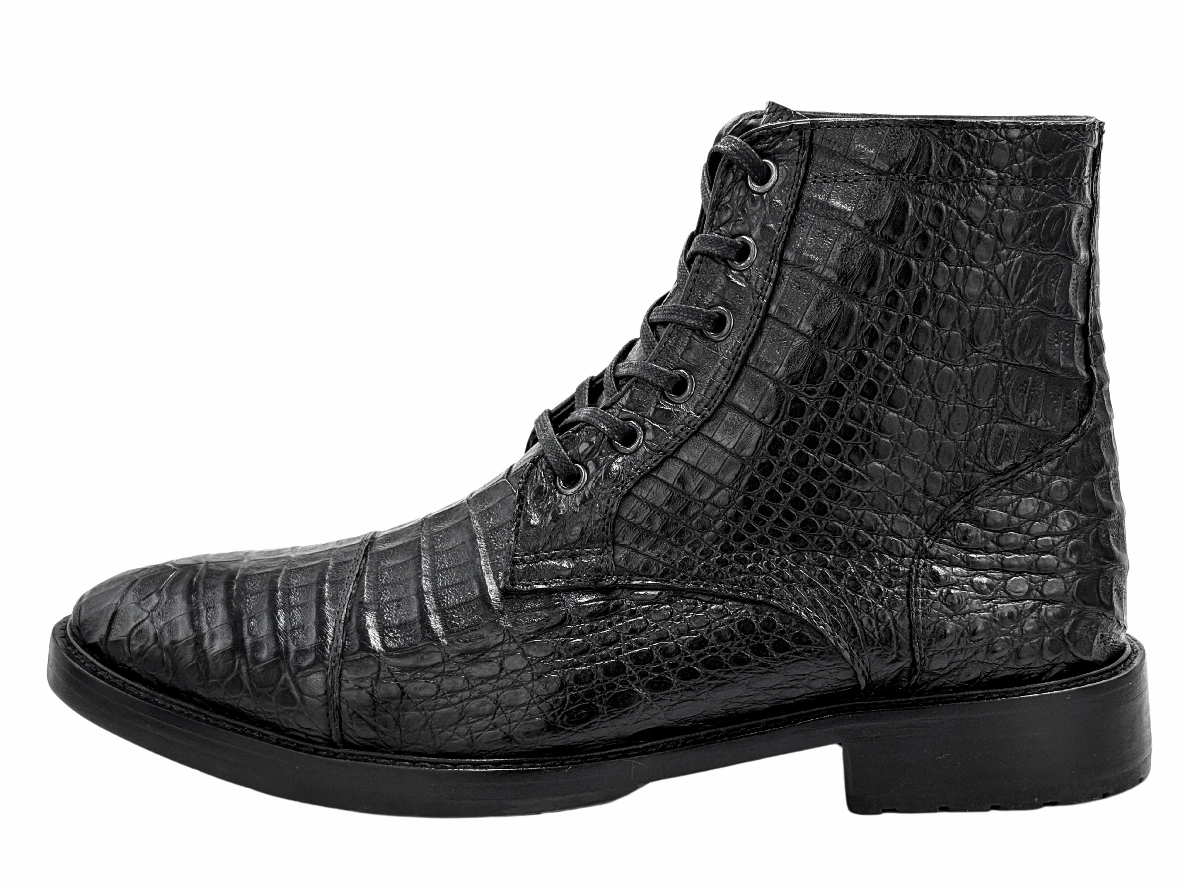 BLACK CROCODILE COMBAT Slacker Combat Boots Demonia