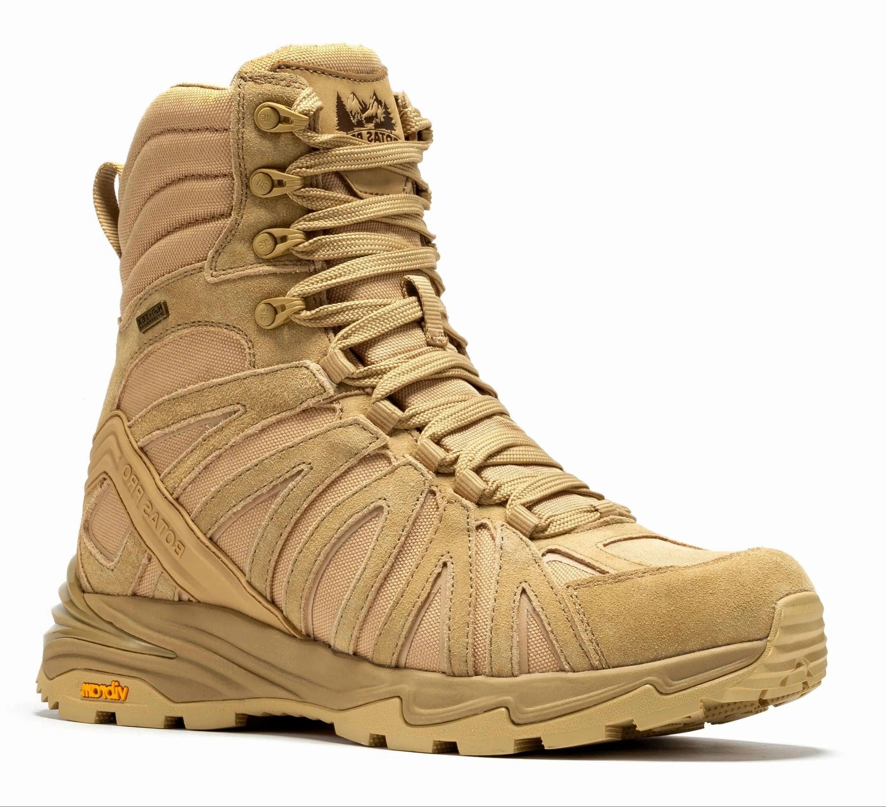 Best Hiking Boots For Wide Feet Botas Pro Sand 8 Inch Waterproof Tactical Boots with VIBRAM Traction Lug Outsole  BP22820