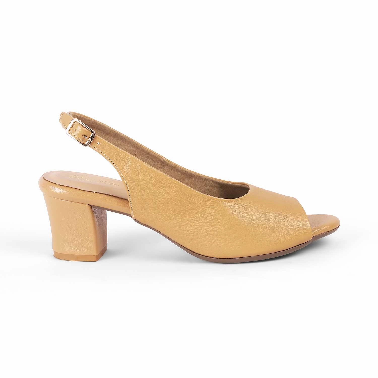 High Heel Fetish Porn Tresmode Edee Beige Women's Dress Block Heel Slingback Pumps