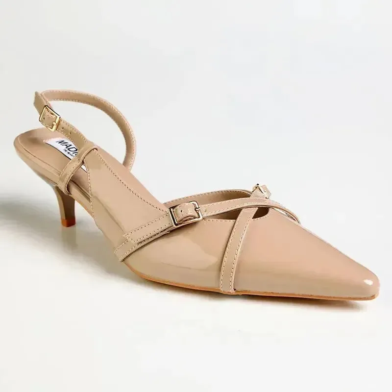 High Heels With Bottoms Madison Maddie Kitten Heel - Nude