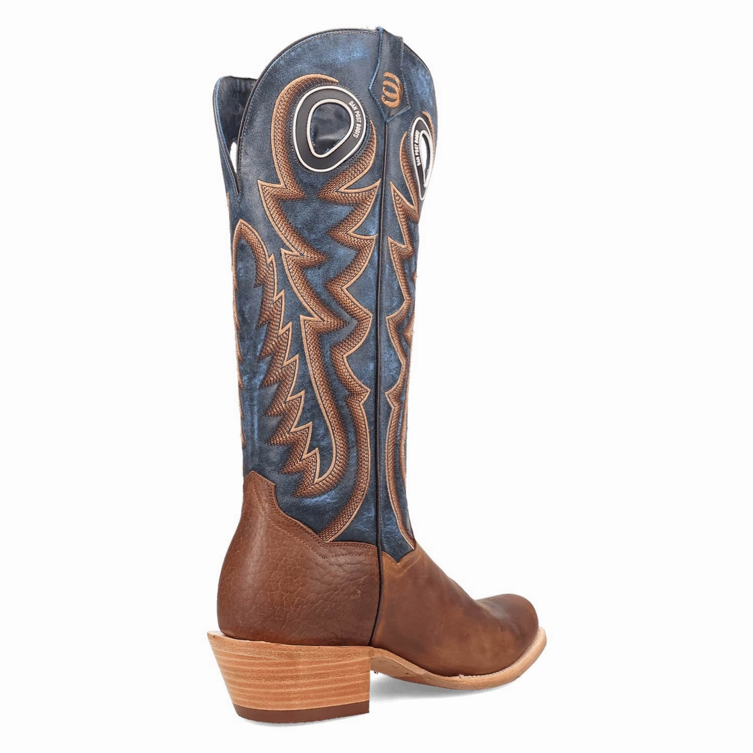 Fashion Chelsea Boots Dan Post Mens Bucky Tan/Blue Leather Cowboy Boots