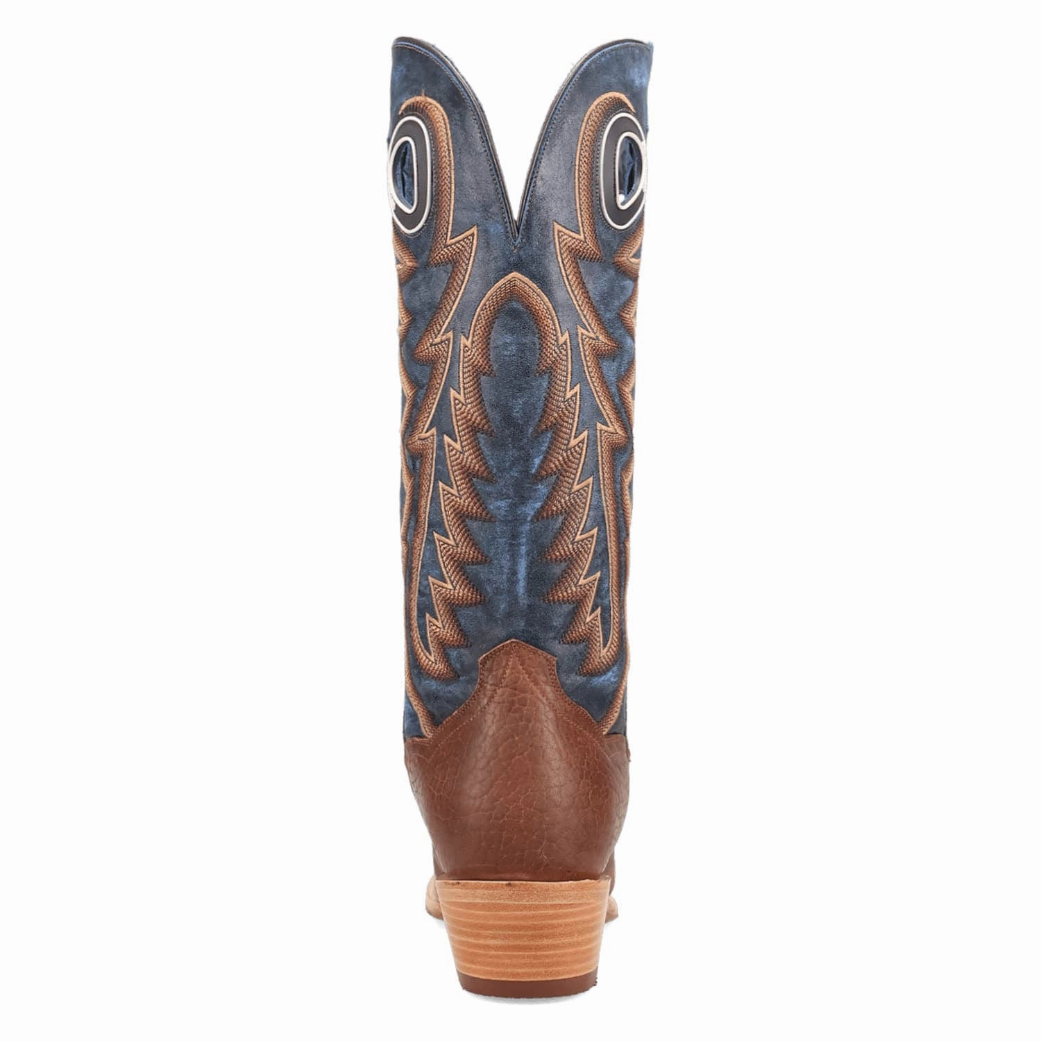 Dan Post Mens Bucky Tan/Blue Leather Cowboy Boots Over The Ankle Boots