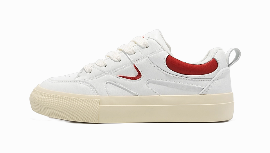 TUOPIN Cleanfit White Sneakers Lightweight And Breathable Low top Skateboard Shoes Unisex Suede Shoes Casual