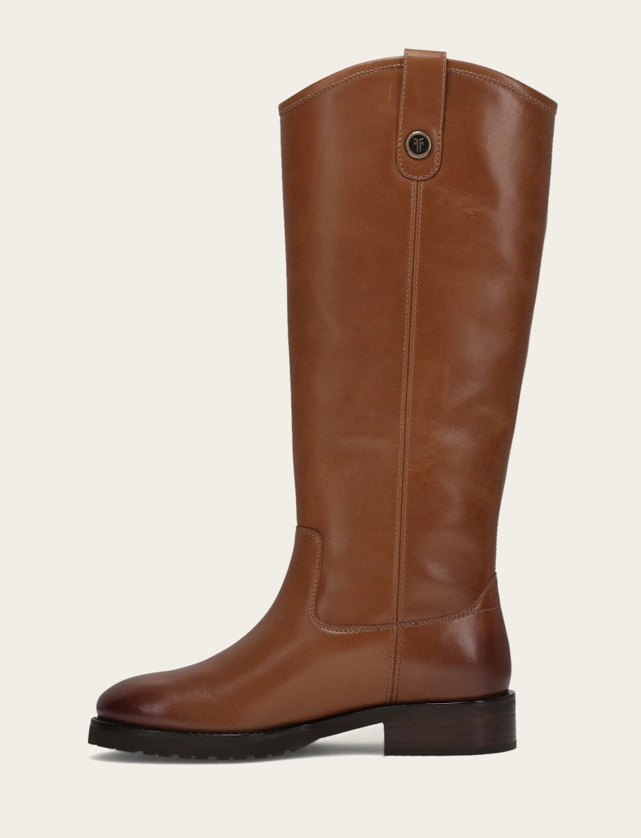 Melissa Lug Button Tall Wide Calf Comfort Knee High Boots