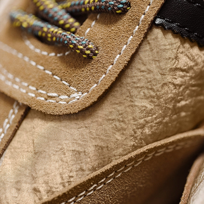 Foldable Flat Shoes In A Bag Men Retro Leather Flat Casual Running Sneakers