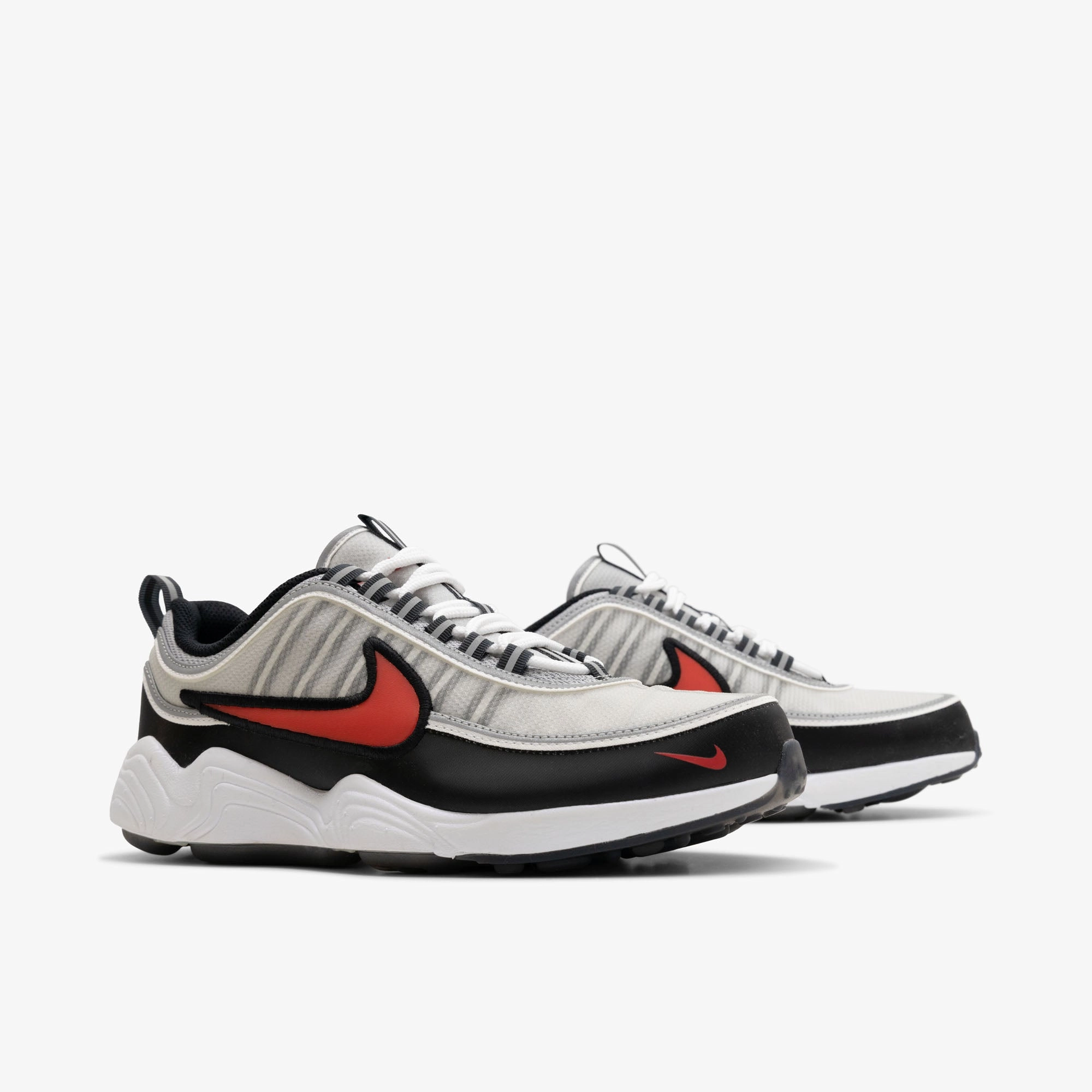 Nike Air Zoom Spiridon Metallic Silver / Sport Red - Black Kd Shoes Nike