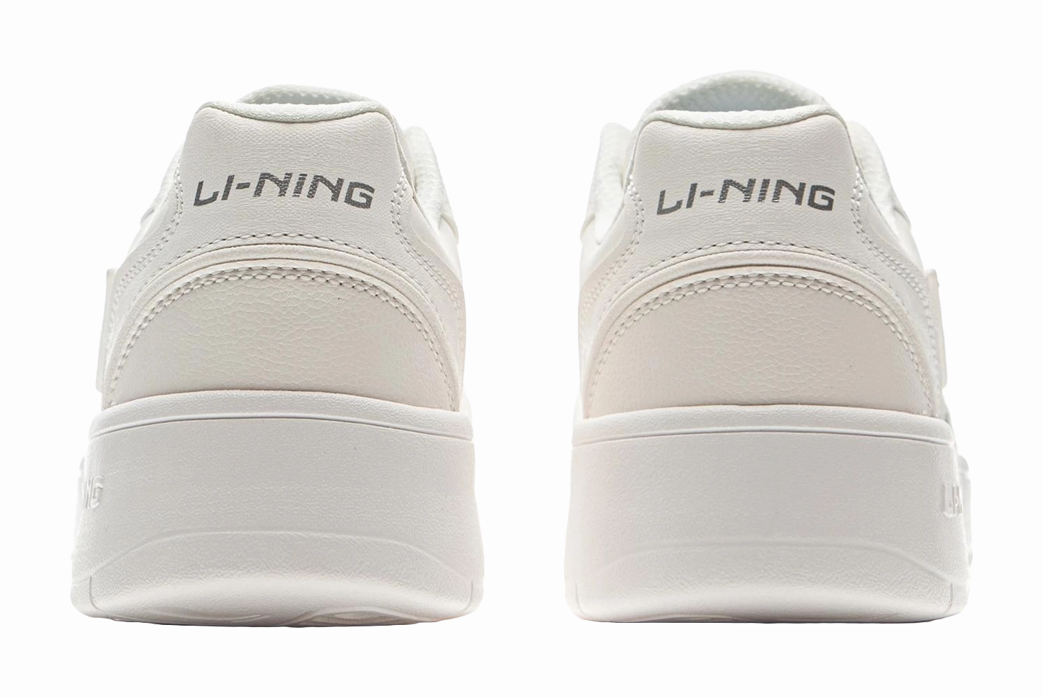 Semi Casual Leather Shoes LiNing Yuanbao V3 Anti Slip Wear Resistant Low Top Skateboard Shoes Men's Mist White