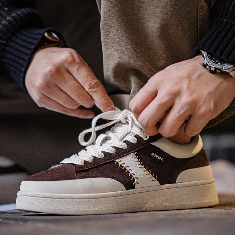 Waffle Racing Flat Moon Shoe 1972 Men's Fashion Patchwork Suede Flat Casual Sneakers