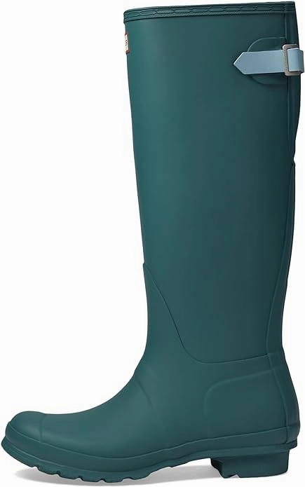 Hunter Women's Wellington Rain Boots Brown Leather Combat Boots