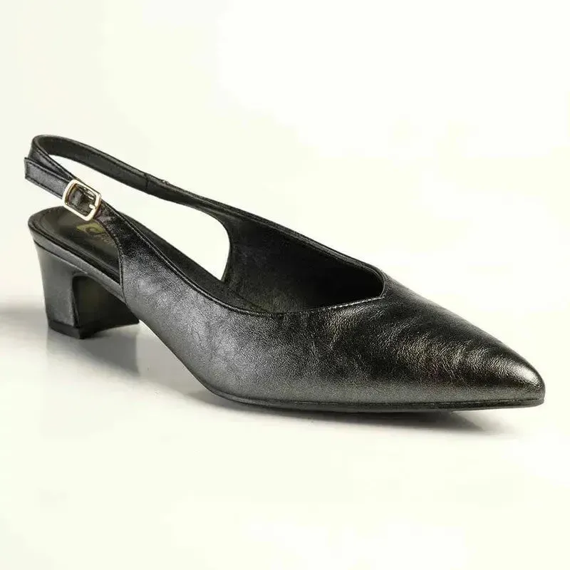 Pierre Cardin Filipa Slingback Heels - Black Yellow And Black High Heels
