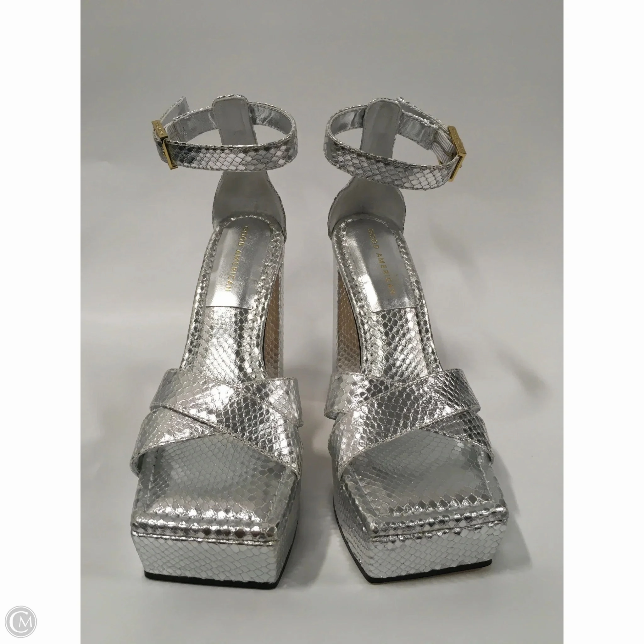 High Heels High Shoes Heels Platform By Good American In Silver, Size: 8