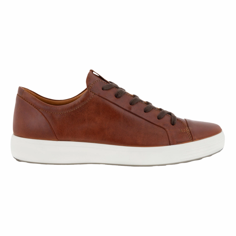 Ecco Soft 7 City Cognac Sneaker (Men's) Flat Foot Walking