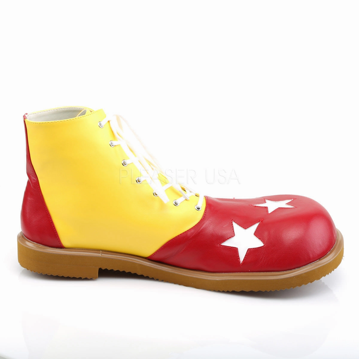 FUNTASMA CLOWN-02 Yellow-Red Pu Clown Shoes Classic Nylon Casual Shoes