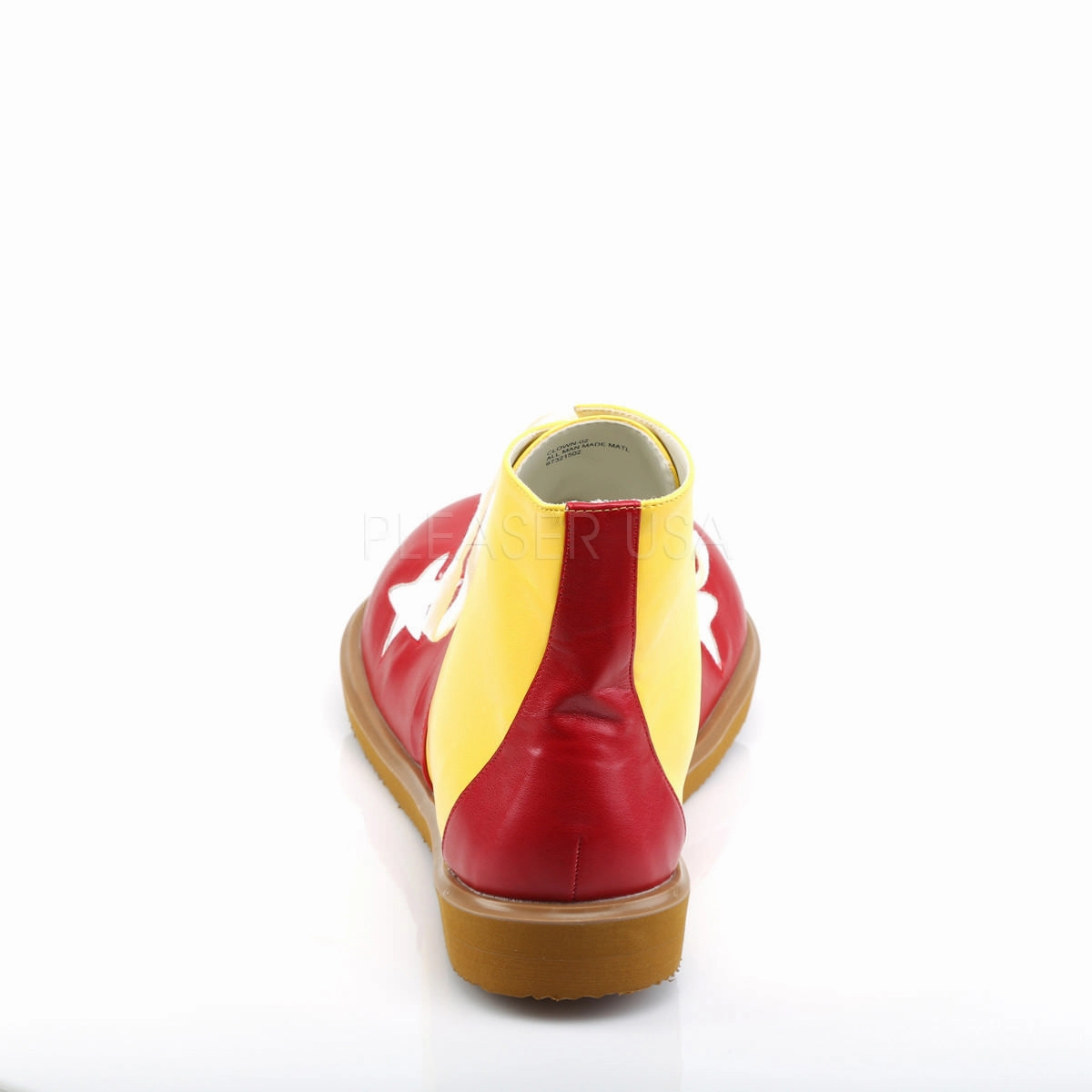 FUNTASMA CLOWN-02 Yellow-Red Pu Clown Shoes Zero Heel Drop Casual Shoes