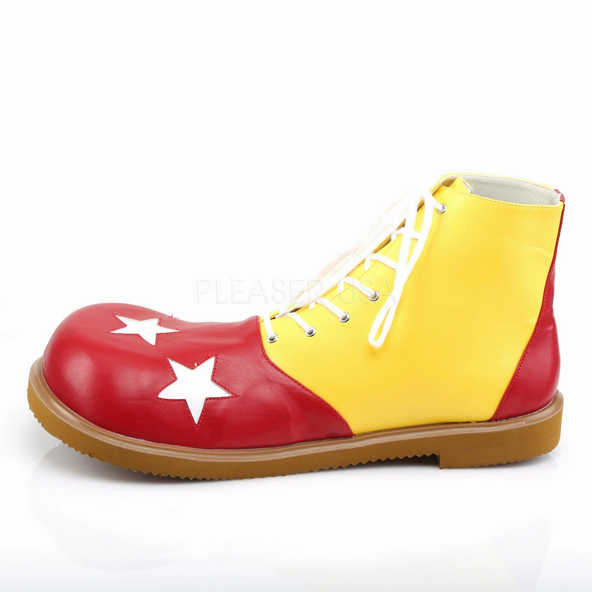 Casual Slip-on Shoes With Arch Support FUNTASMA CLOWN-02 Yellow-Red Pu Clown Shoes