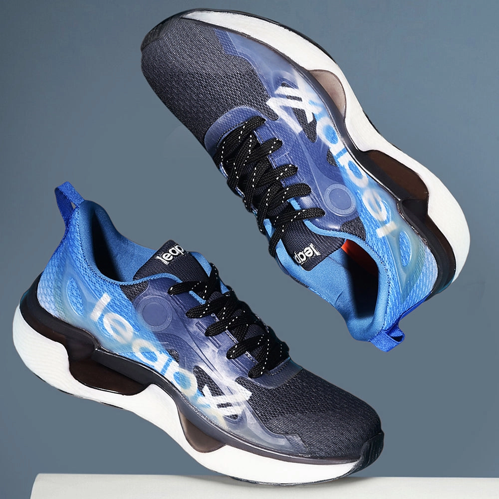 Leap7x By Liberty RW-25 Sports Walking Shoes For Men - Teal Blue Best Athletic Shoes For Walking