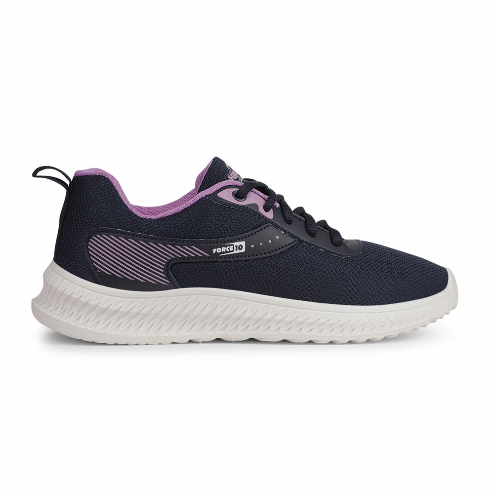 With Arch Support Walking Force 10 Sports Navy Blue Walking Shoes For Women OSLO-20E By Liberty