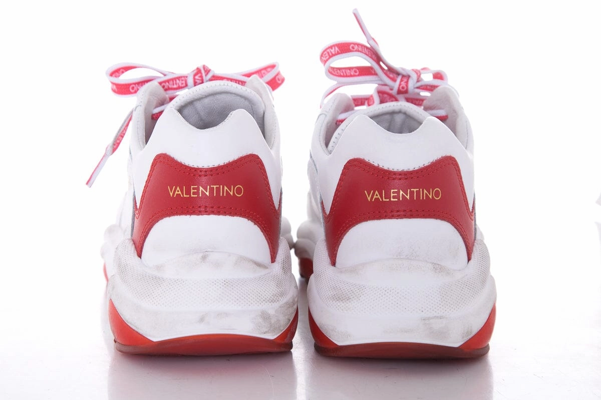 Casual Road Shoes Valentino White And Red Sneakers SZ 9.5
