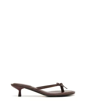 Somer Thong Heel Chocolate High Heel Slide Sandals