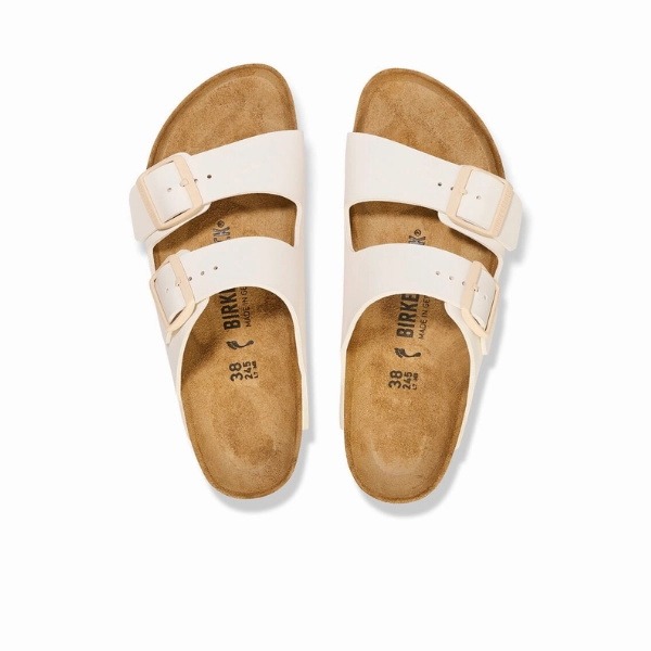 Birkenstock Location Birkenstock Women's Arizona Birko-Flor Patent Offwhite/Eggshell