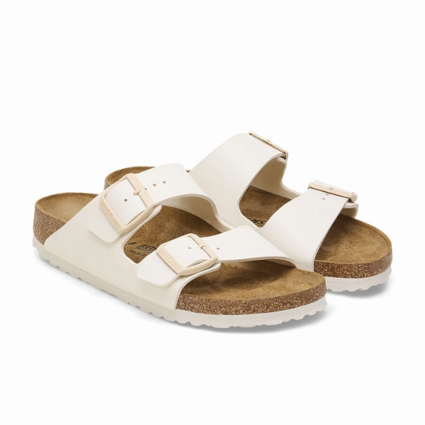 Birkenstock Women's Arizona Birko-Flor Patent Offwhite/Eggshell Teacher Discounts