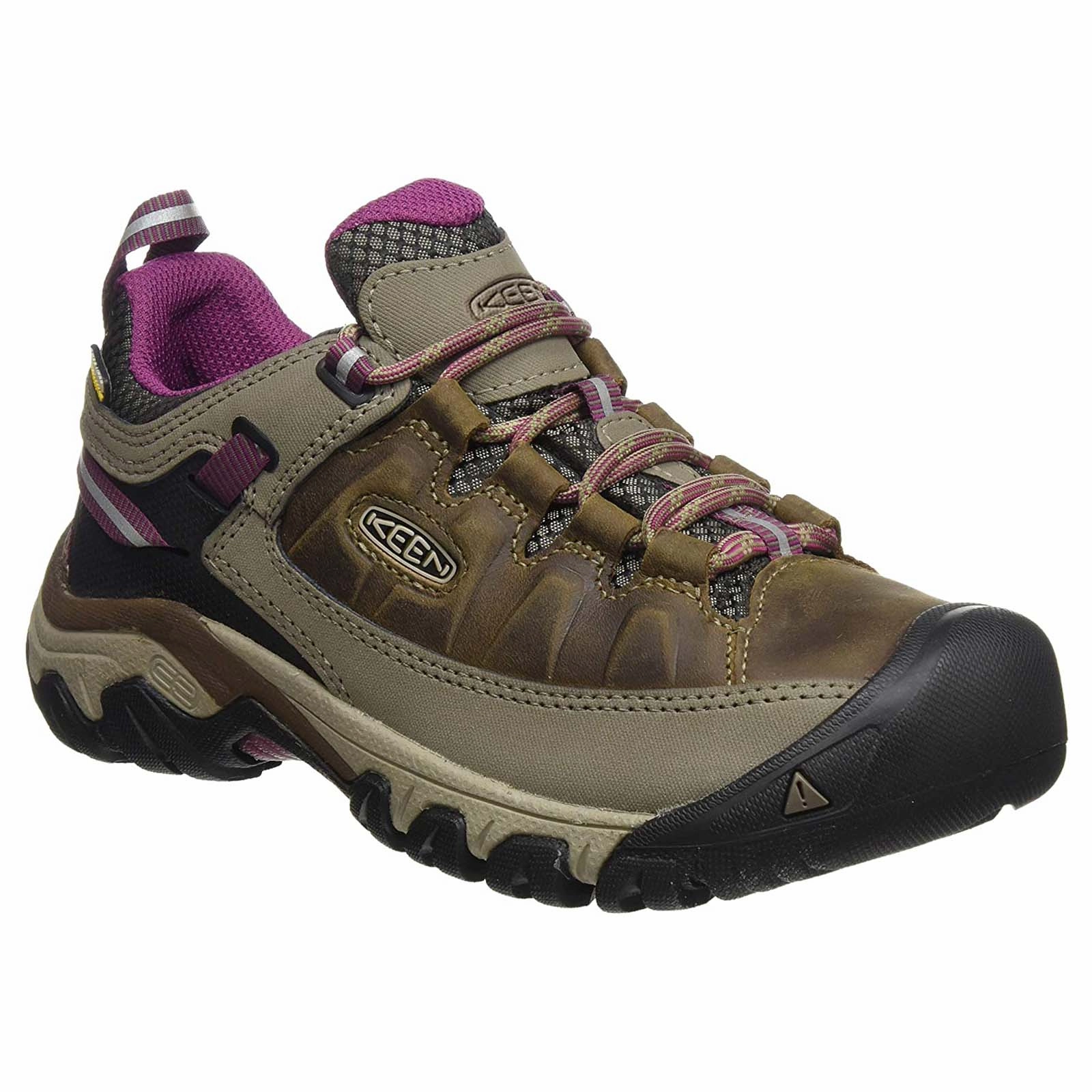 Keen Targhee III Leather Textile Women's Lace Up Weiss Boysenberry Shoes Best Hiking Shoes For Bad Knees
