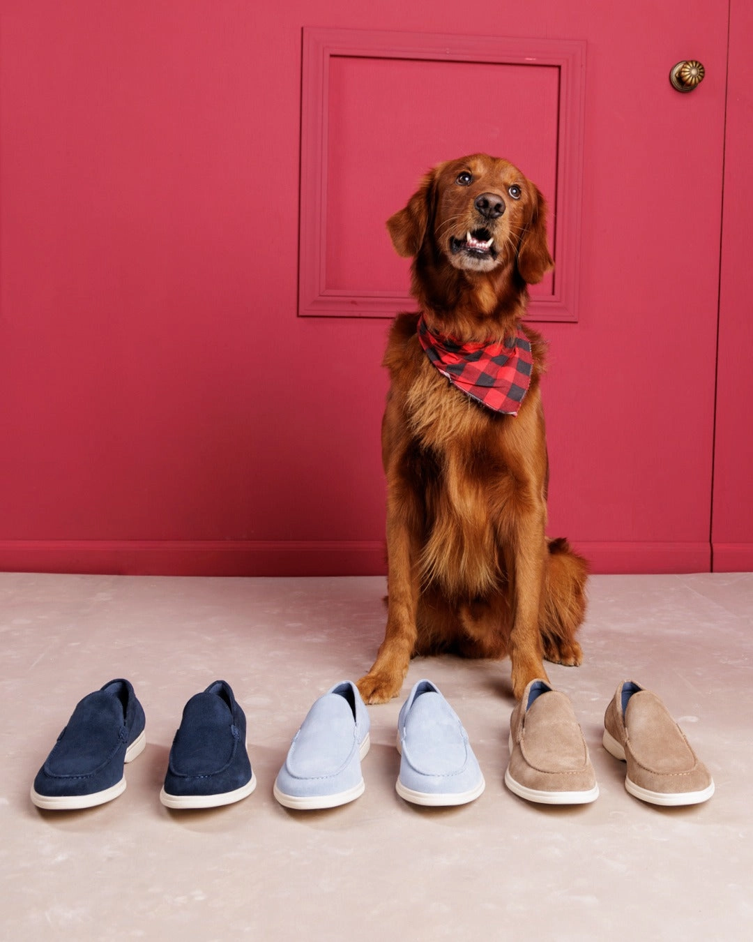 Viserys Beige Suede Wedding Party Shoes Flats