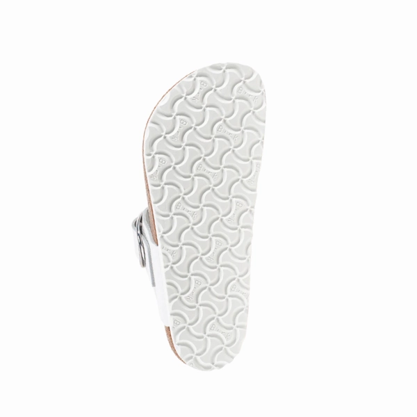 Birkenstock Women's Gizeh Big Buckle Leather White Loafers