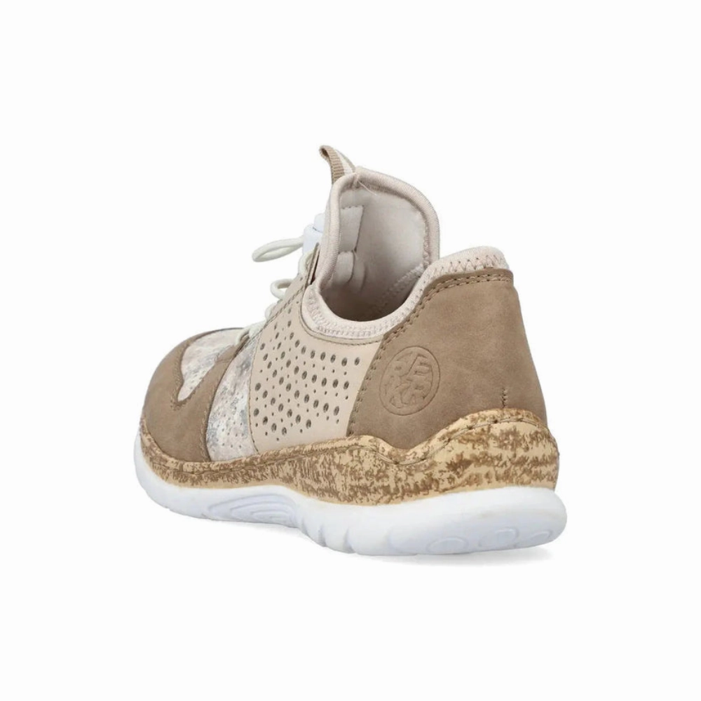 Walking Shoes For Infants Learning To Walk Rieker Nikita 55 Shell/Beige/Silver Shoe (Women's)