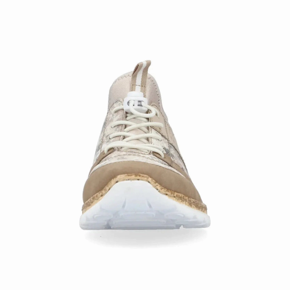 Rieker Nikita 55 Shell/Beige/Silver Shoe (Women's) Best Shoe For Walking Best